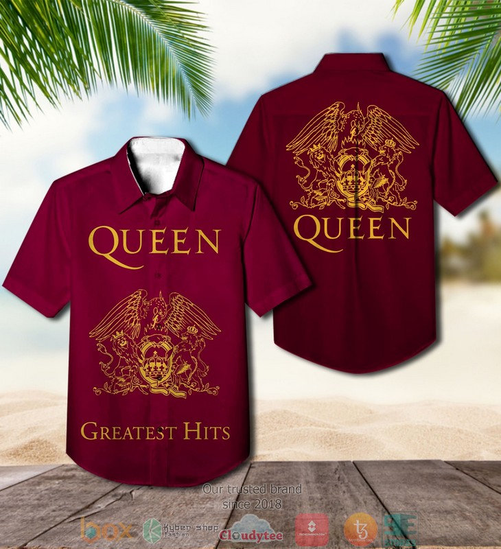 BEST Queen Band Greatest Hits Aloha Shirt