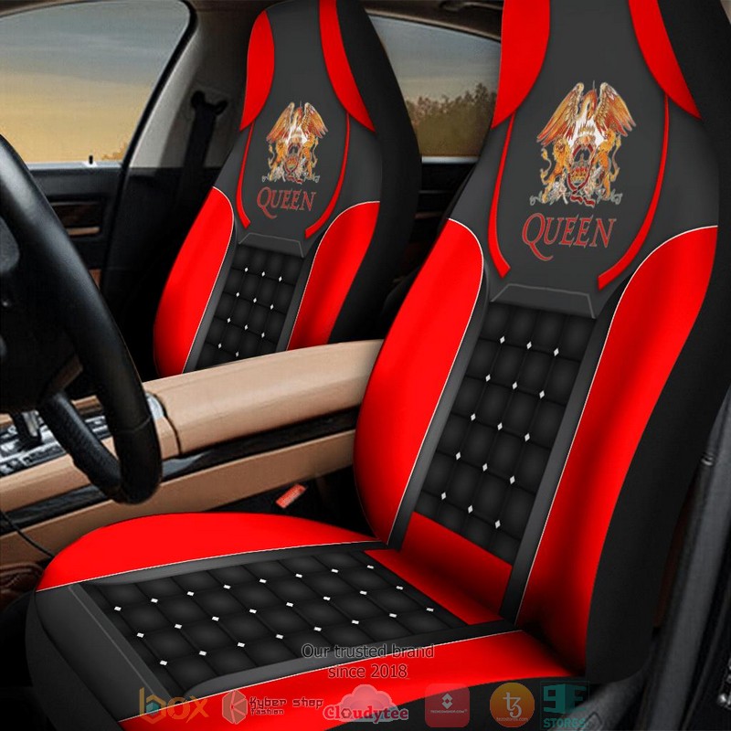 Queen Band Red Car Seat Covers