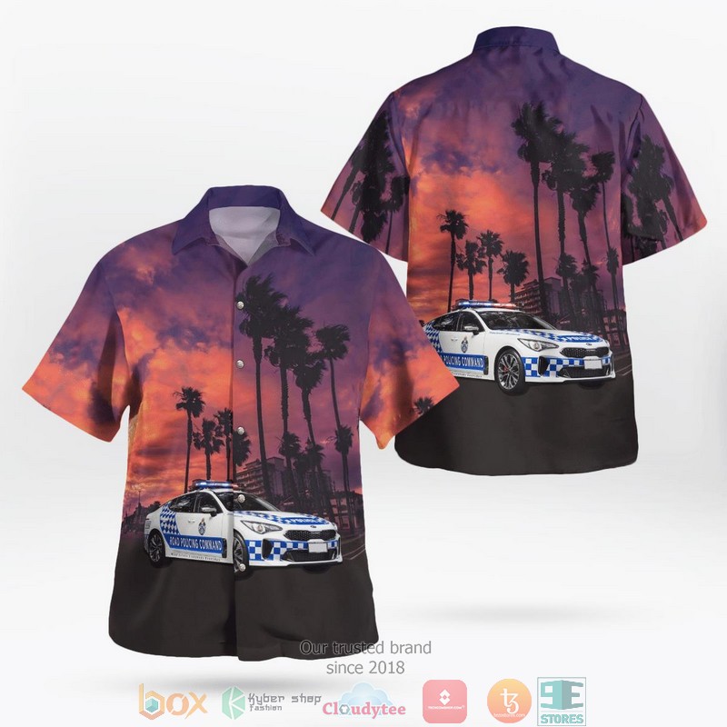 Queensland Police Service Kia Stinger Hawaii 3D Shirt word1
