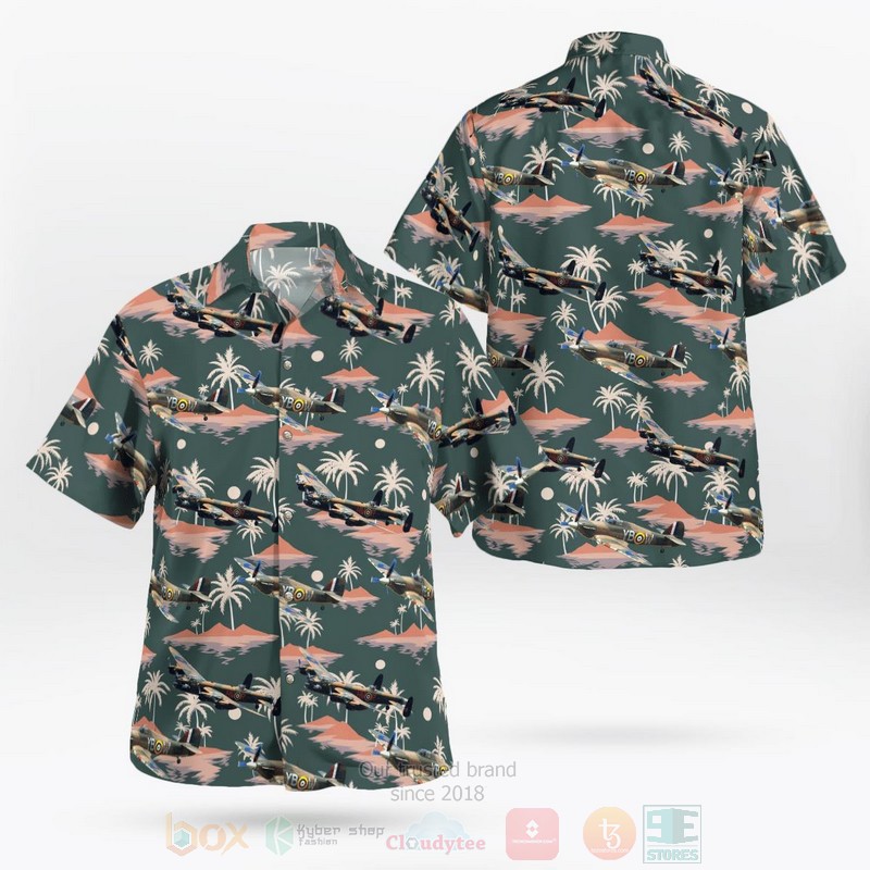 BEST RAF Battle of Britain Memorial Flight Avro 683 Lancaster B1 3D Aloha Shirt word3