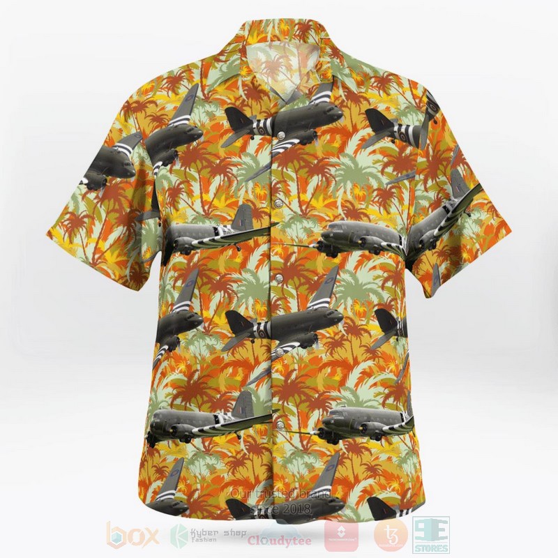 BEST RAF Battle of Britain Memorial Flight Douglas C-47A Dakota 3 DC-3 3D Aloha Shirt word3