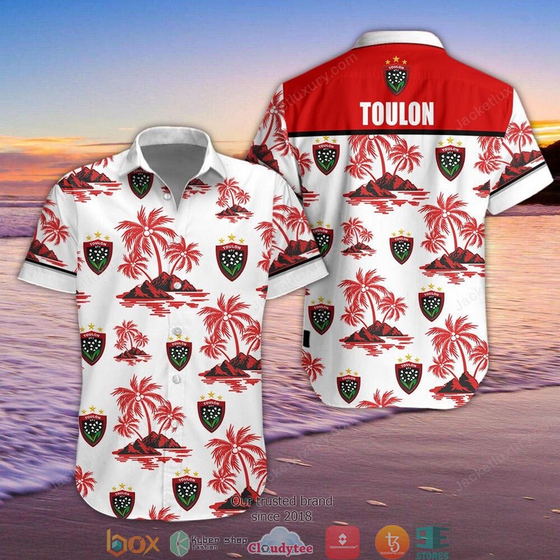 RC Toulonnais Hawaiian Shirt, Beach Short word2
