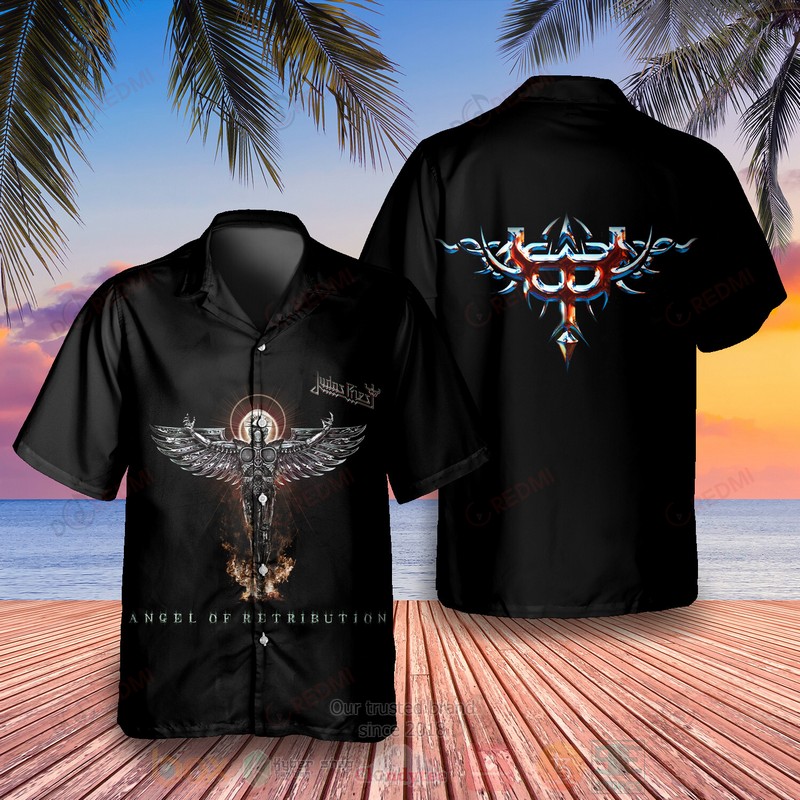 BEST Judas Priest Angel of Retribution Album Aloha Hawaiian Shirt