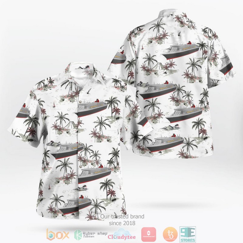 RMS Queen Mary 2 Coconut Aloha Shirt 1 RMS Queen Mary 2 Coconut Aloha Shirt word3