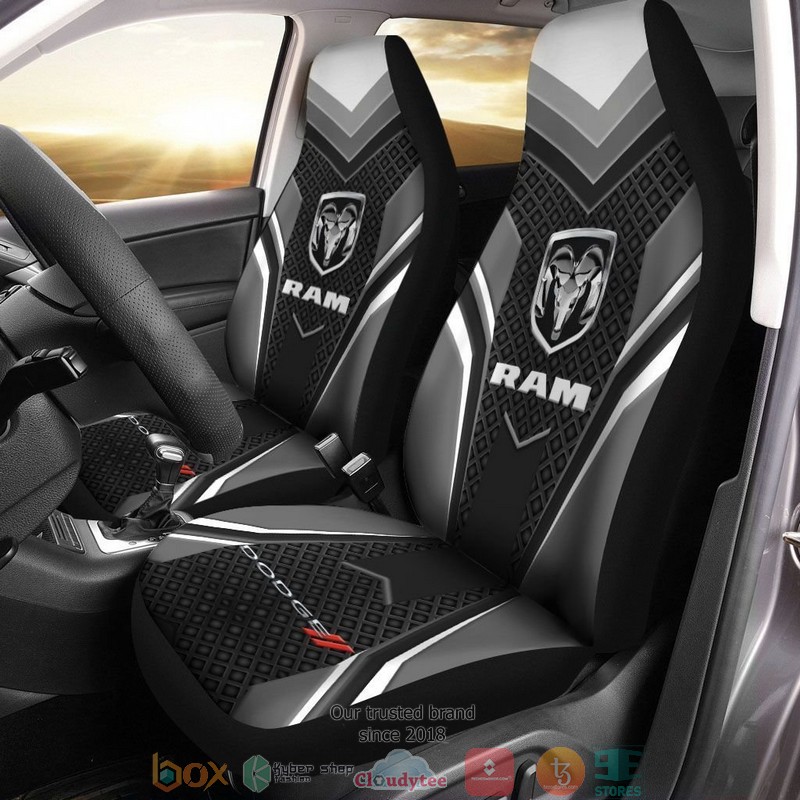 Ram Truck Black Silver Limited Car Seat Covers