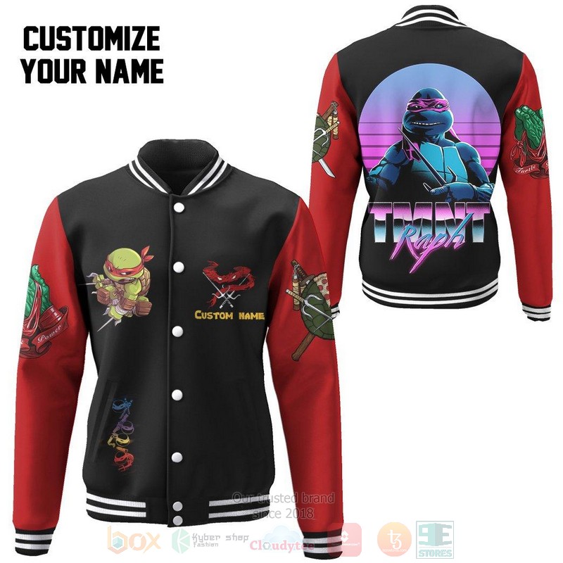 BEST Raphael Raph TMNT Cosplay Red Custom Name Unisex Baseball Jacket 1 BEST Raphael Raph TMNT Cosplay Red Custom Name Unisex Baseball Jacket word1