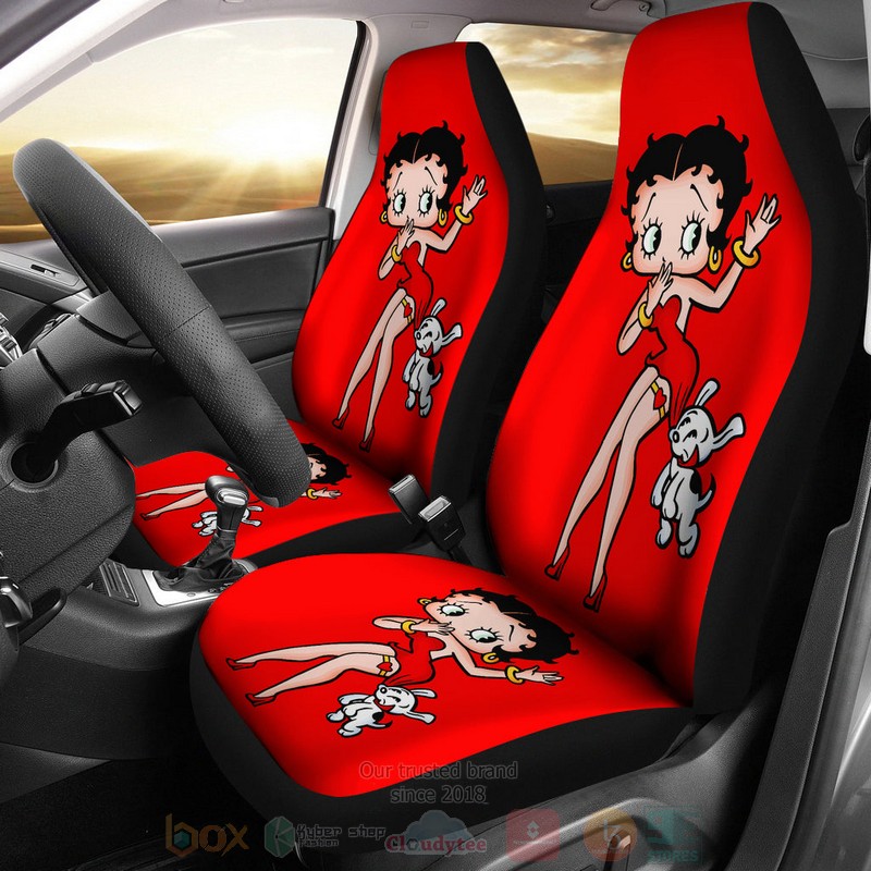BEST Red Betty Boop Luxury Car Seat Covers