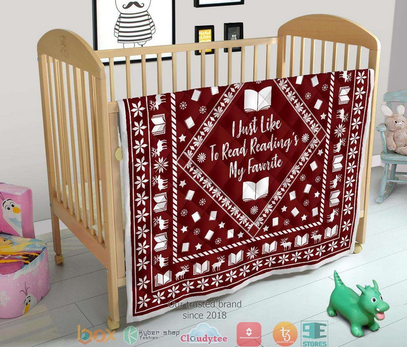 Red Bookish Christmas Quilt word2