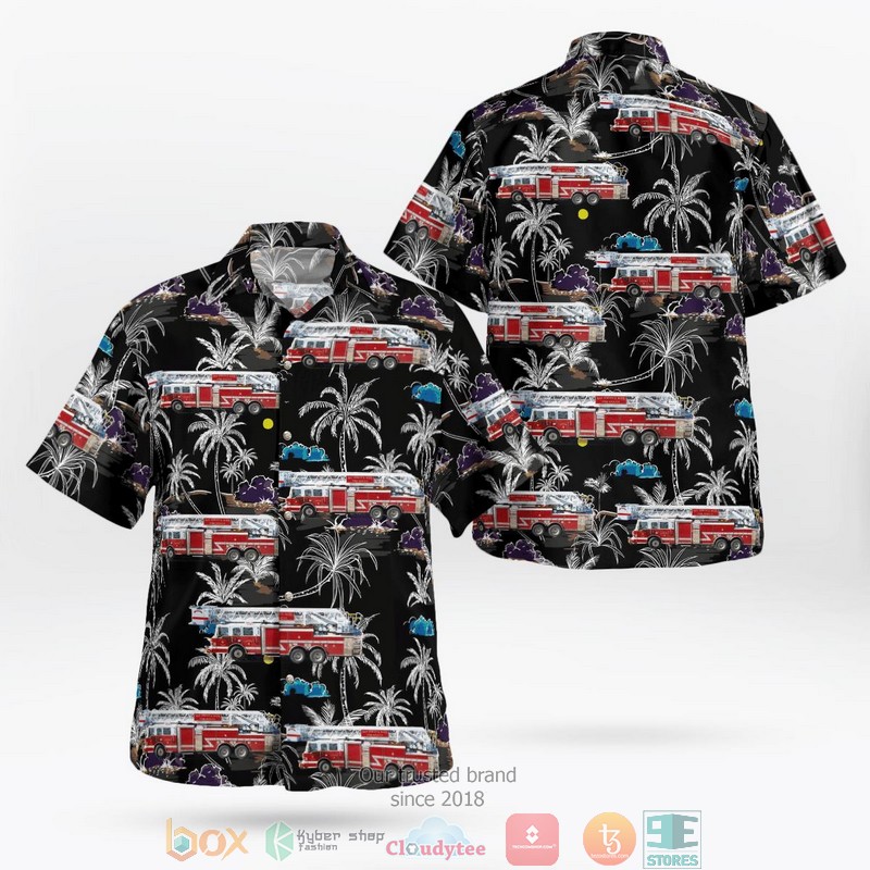 Red White & Blue Fire Protection District Hawaii 3D Shirt
