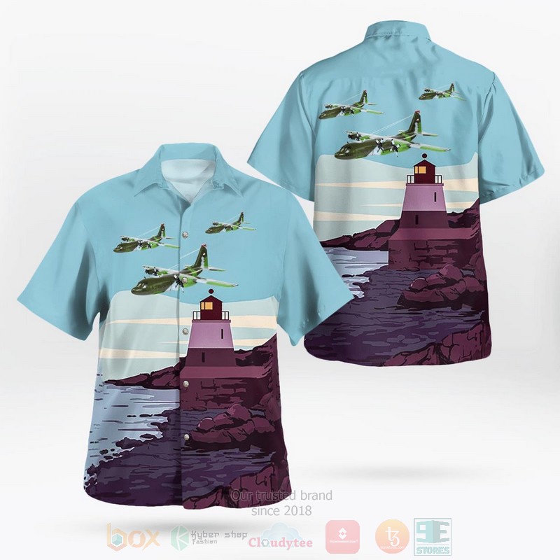 BEST Rhode Island Air National Guard 143rd Airlift Squadron C-130E 3D Aloha Shirt word3