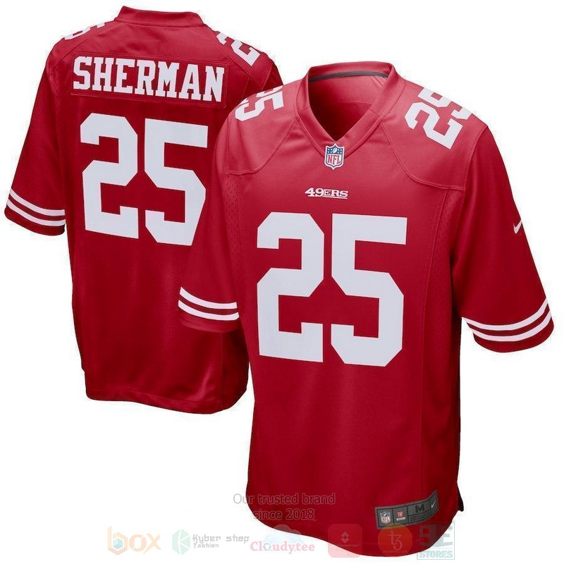 BEST Richard Sherman San Francisco 49ers Jersey Football word3
