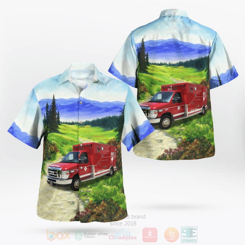 BEST Richmond, Indiana, Red Line EMS 3D Aloha Shirt word2
