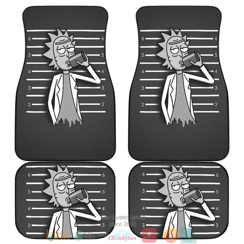 NEW Rick Drinking Alcohol Rick & Morty Cartoon Car Floor Mats