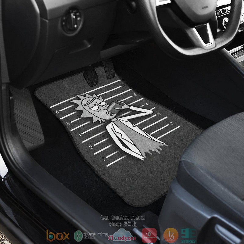 NEW Rick Drinking Alcohol Rick & Morty Cartoon Car Floor Mats word1