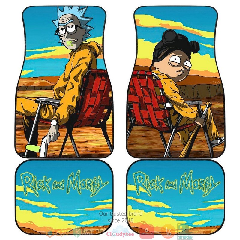 NEW Rick and Morty X Breaking Bad Cartoon Car Floor Mats