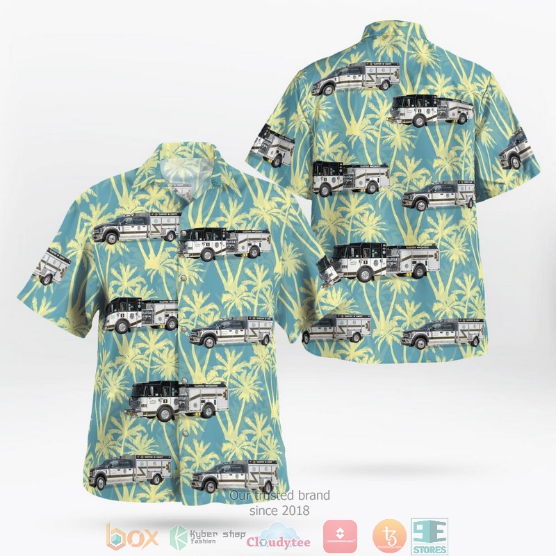 NEW Riverdale Georgia Clayton County Fire & Emergency Services Aloha Shirt word1