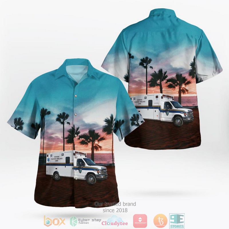 Riverhead Volunteer Ambulance Riverhead New York Aloha Shirt word2