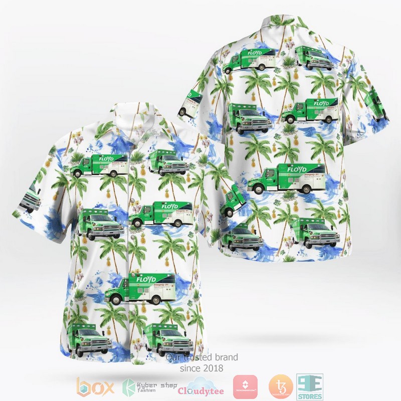 Rome Georgia Floyd EMS Aloha Shirt word3