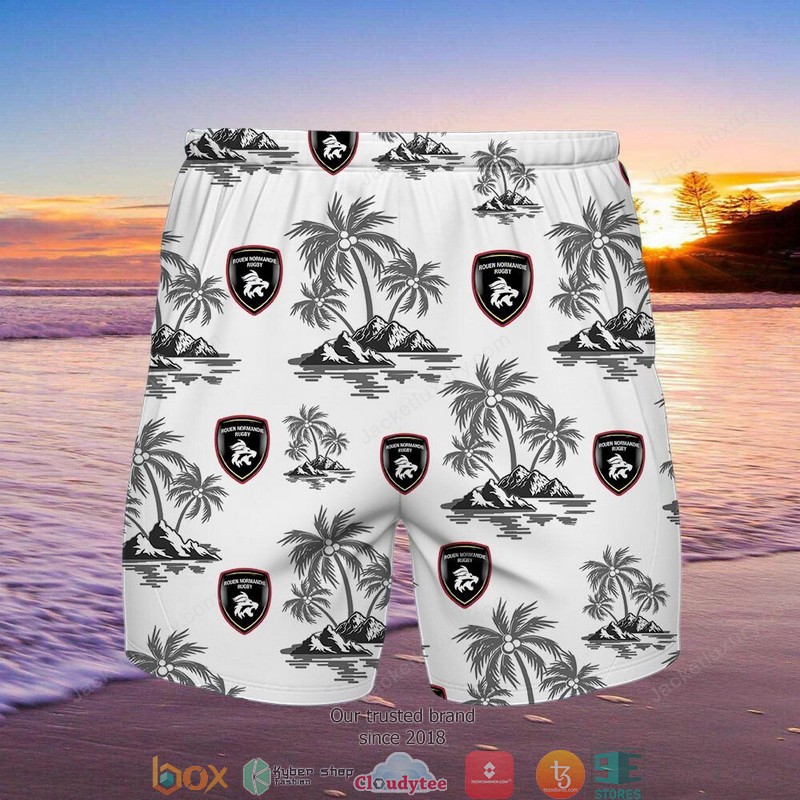 Rouen Normandie Rugby Hawaiian Shirt, Beach Short 2 Rouen Normandie Rugby Hawaiian Shirt, Beach Short word3