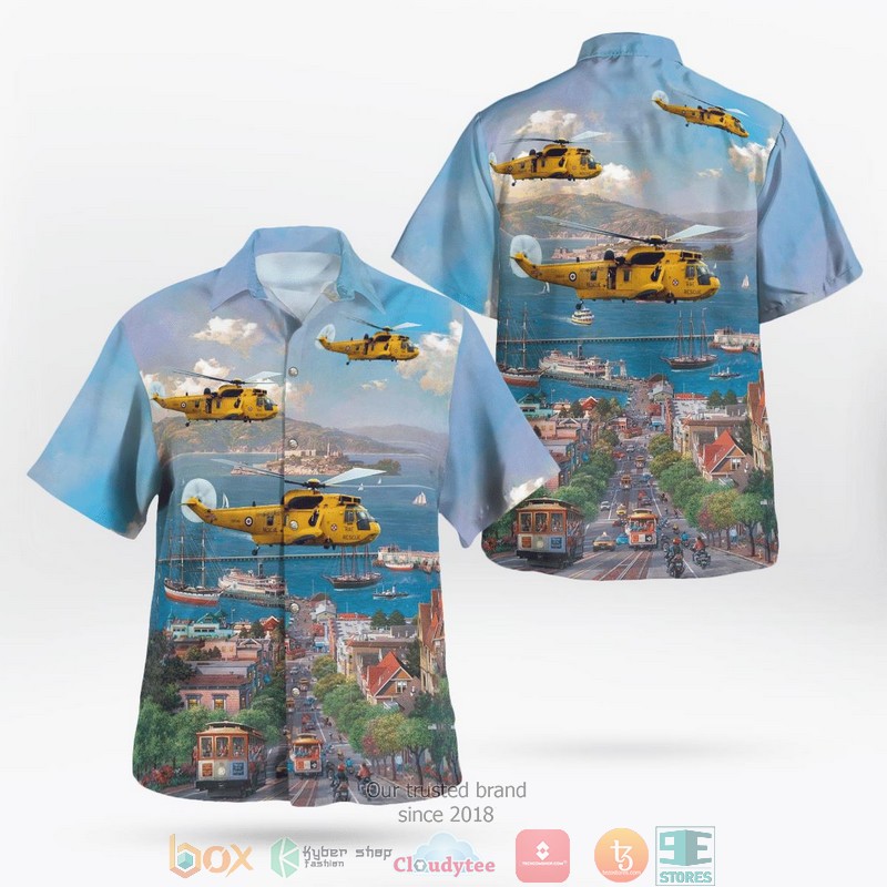 Royal Air Force Westland Sea King Air-Sea Rescue Helicopter Hawaii 3D Shirt word1