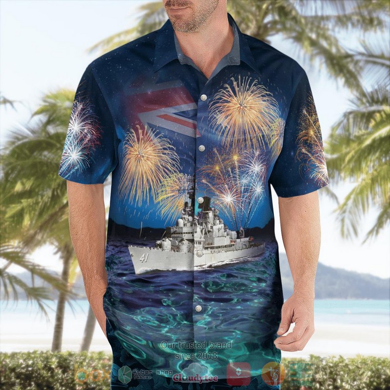 BEST Royal Australian Navy HMAS Brisbane D 41 Australia Day Hawaii Shirt word3