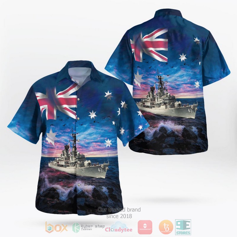 BEST Royal Australian Navy RAN HMAS Brisbane D 41 Perth-class Guided Missile Destroyer Hawaii Shirt 8 BEST Royal Australian Navy RAN HMAS Brisbane D 41 Perth-class Guided Missile Destroyer Hawaii Shirt word2