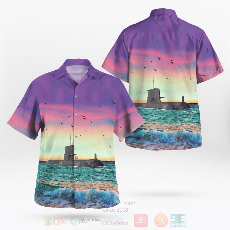 BEST Royal Australian Navy RAN HMAS Collins SSG 73 Collins class submarine 3D Aloha Shirt word1