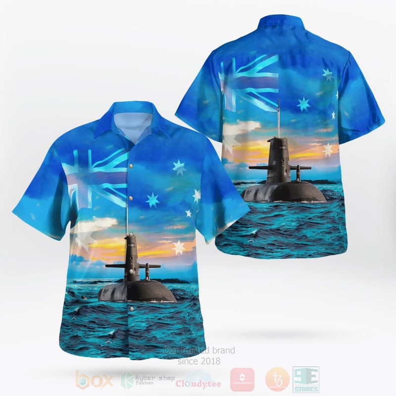 BEST Royal Australian Navy RAN HMAS Farncomb SSG 74 Collins-class submarine 3D Aloha Shirt