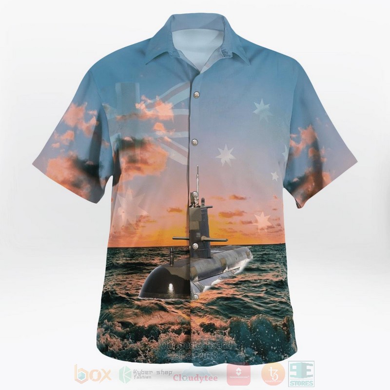 BEST Royal Australian Navy RAN HMAS Rankin SSG 78 Collins-class submarine 3D Aloha Shirt word2