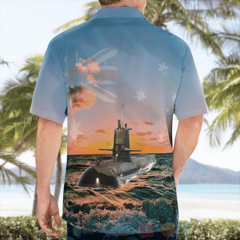 BEST Royal Australian Navy RAN HMAS Rankin SSG 78 Collins-class submarine 3D Aloha Shirt word2