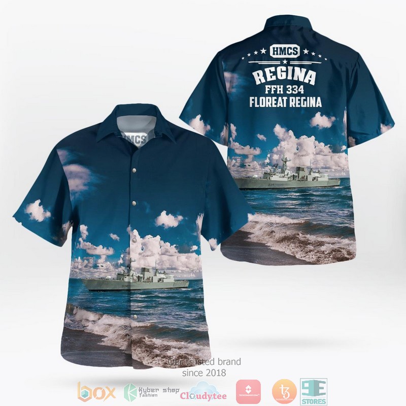 Royal Canadian Navy HMCS Regina FFH 334 Halifax-class frigate Hawaii 3D Shirt