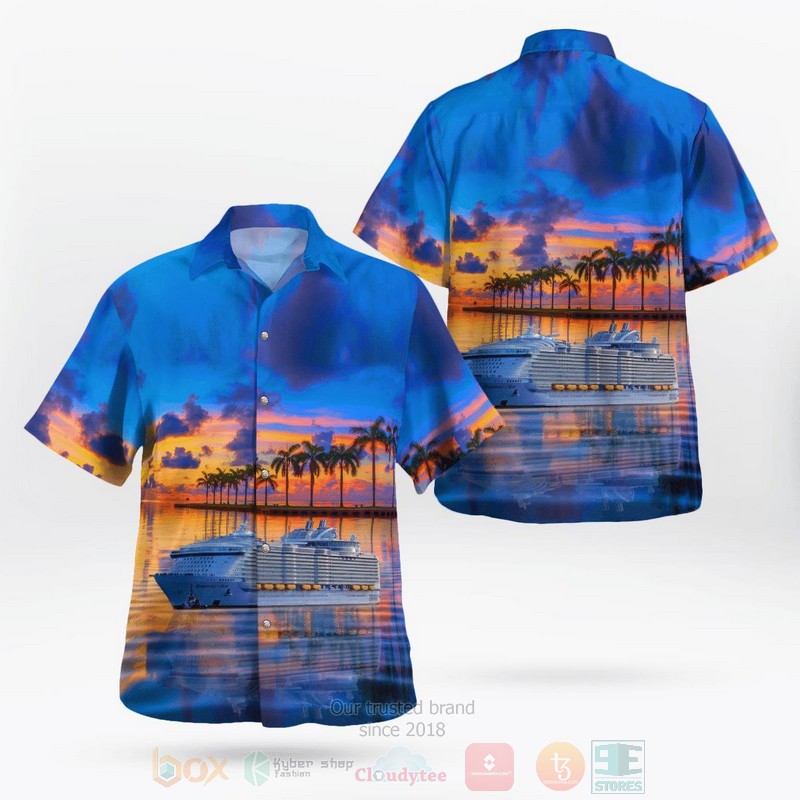 BEST Royal Caribbean International Symphony of the Seas 3D Aloha Shirt word2