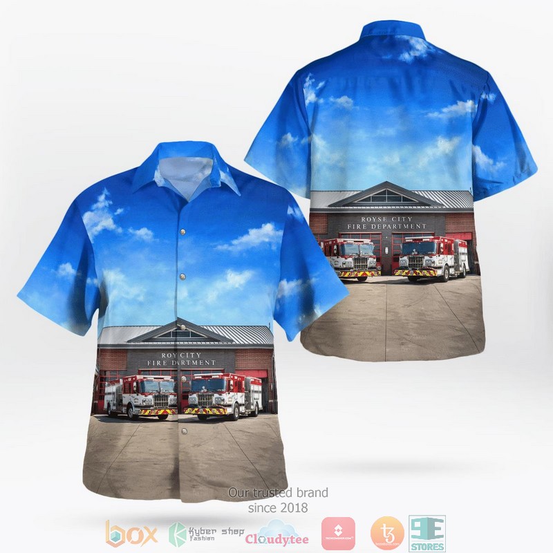 Royse City Texas Royse City Fire Department Aloha Shirt word2