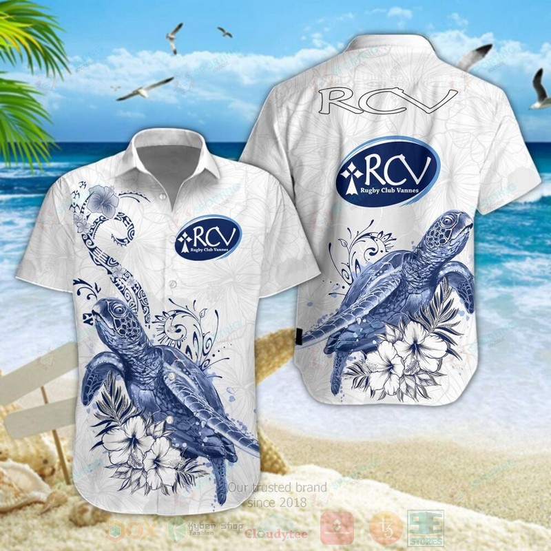 BEST Rugby Club Vannes Turtle Aloha Hawaiian Shirt, Short Pants