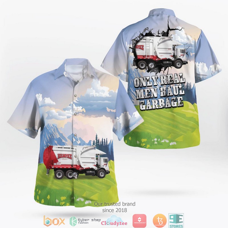 Rumpke Waste n Recycling Garbage Truck Hawaiian Shirt word2