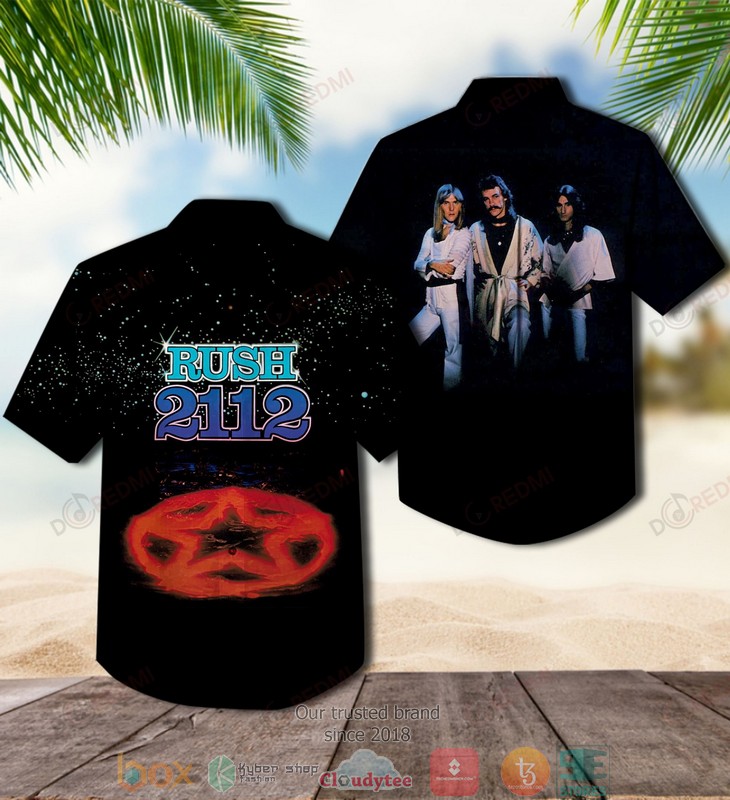 Rush 2112 album Short Sleeve Hawaiian Shirt 3 Rush 2112 album Short Sleeve Hawaiian Shirt word3