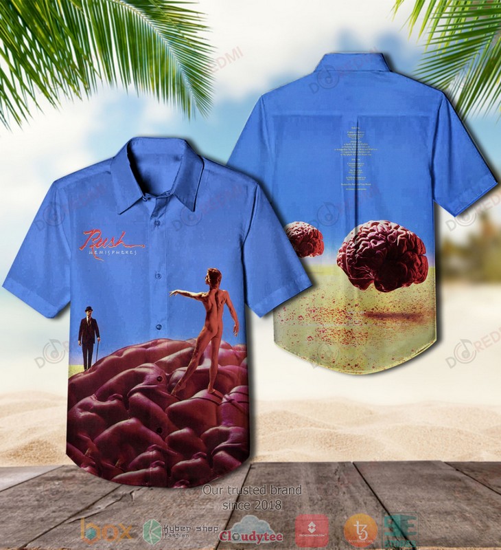 BEST Rush Band Hemispheres Aloha Shirt word3