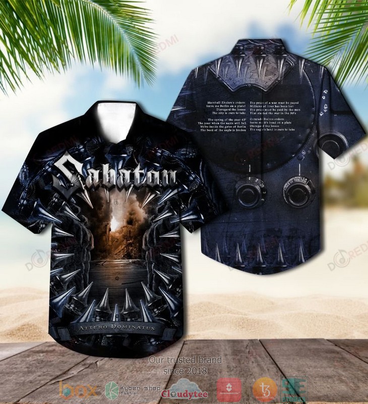 Sabaton Attero Dominatus Short Sleeve Hawaiian Shirt word3