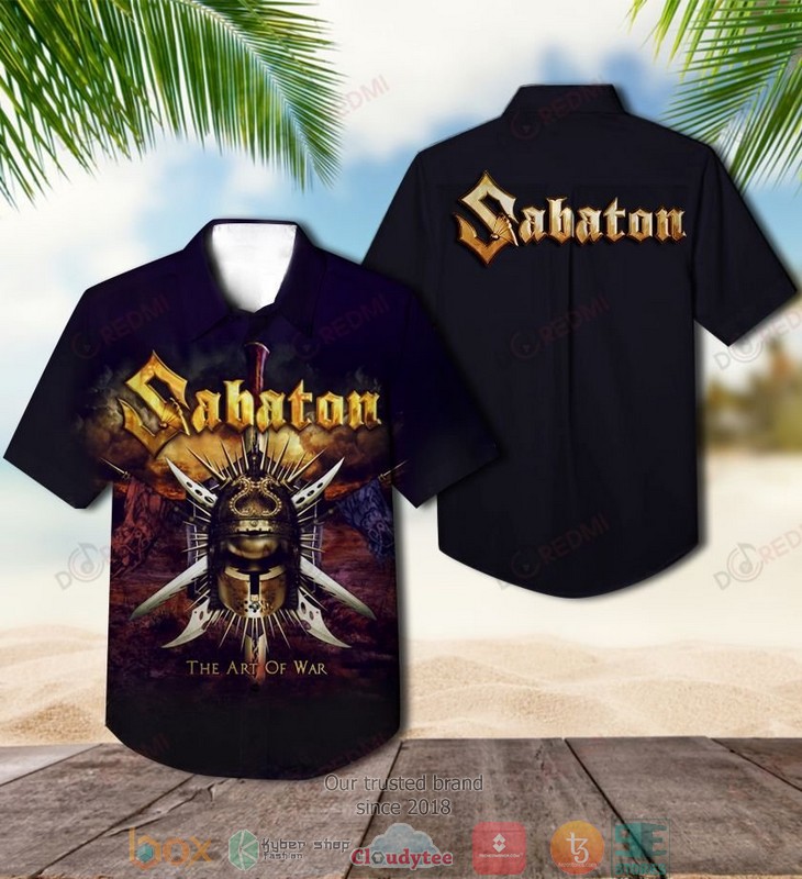 Sabaton The Art of War Short Sleeve Hawaiian Shirt word3