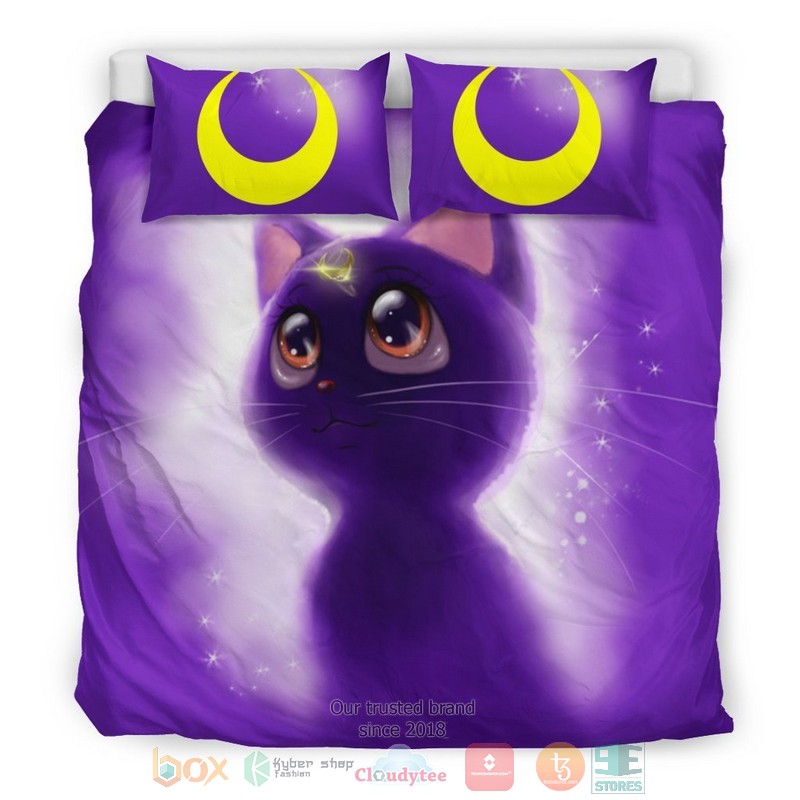 Sailor Moon cat purple Bedding Sets 4 Sailor Moon cat purple Bedding Sets word3