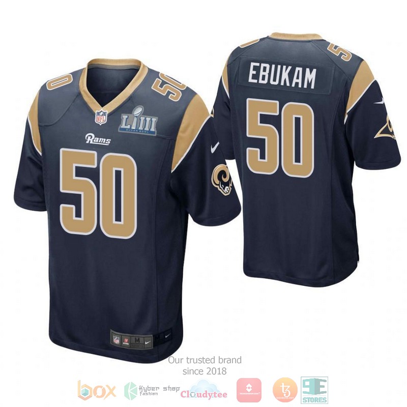 NEW Samson Ebukam Los Angeles Rams Super Bowl LIII Football Jersey 1