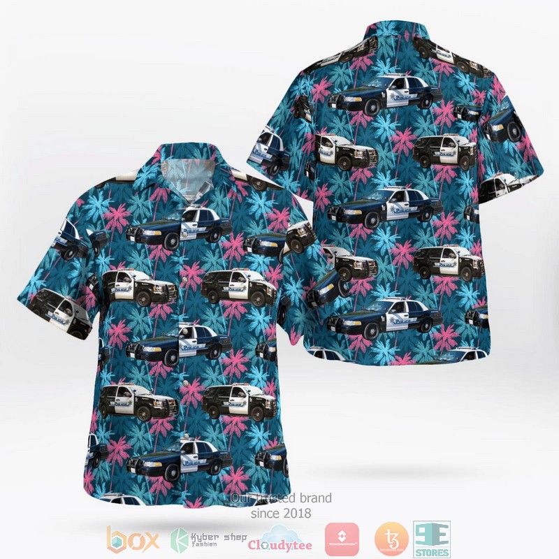 San Bernardino Police Department California Fleet Hawaiian Shirt word1
