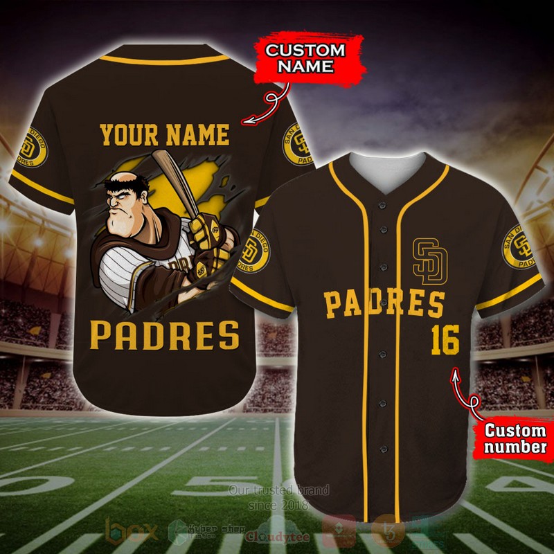 BEST San Diego Padres Custom AOP Baseball Jersey word1