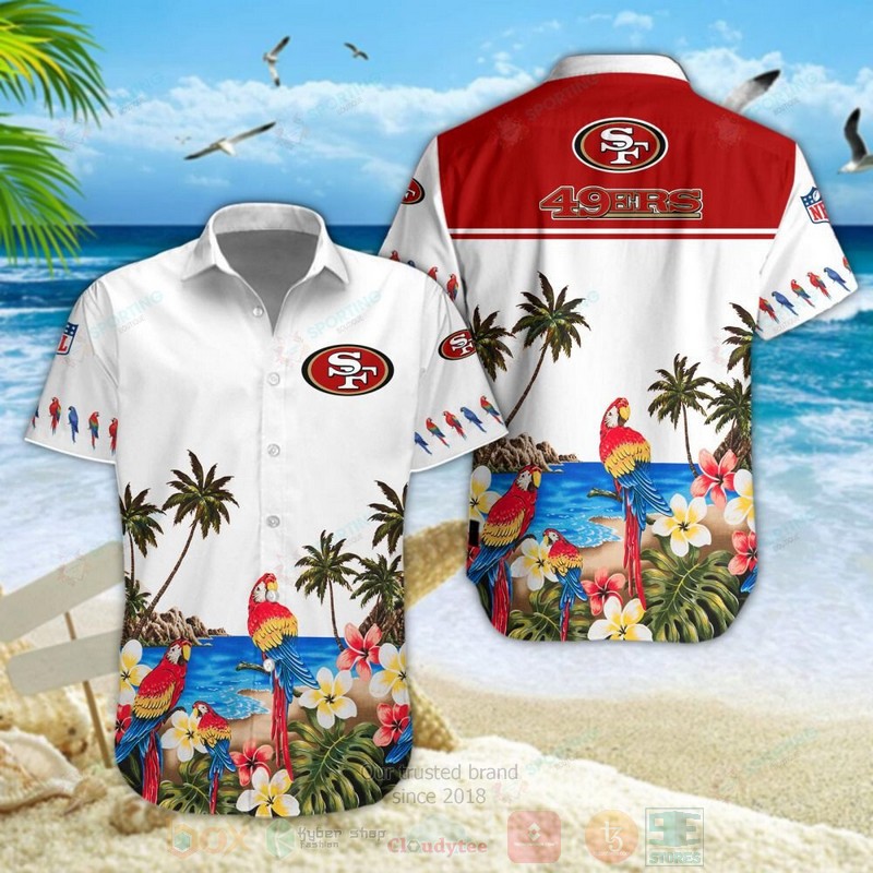 BEST San Francisco 49er NFL Parrot Aloha Hawaiian Shirt
