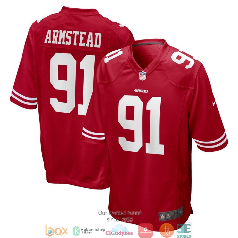 San Francisco 49ers Arik Armstead Scarlet Football Jersey 1 San Francisco 49ers Arik Armstead Scarlet Football Jersey word1