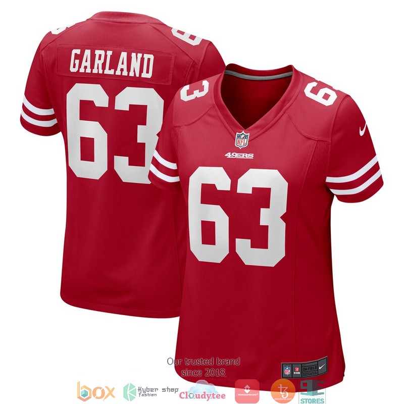 San Francisco 49ers Ben Garland Scarlet Football Jersey word3