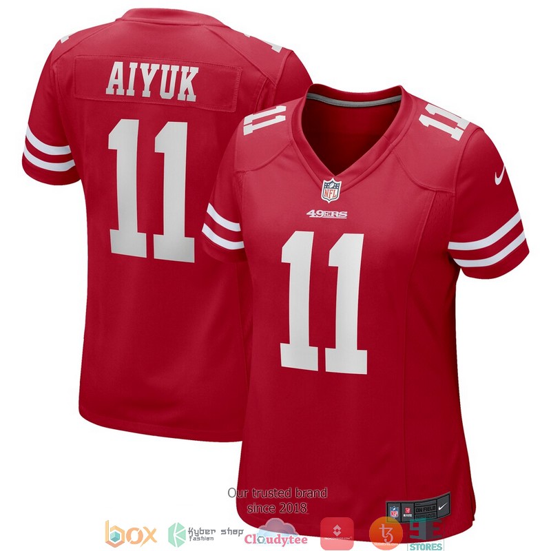 San Francisco 49ers Brandon Aiyuk Scarlet Football Jersey 2 San Francisco 49ers Brandon Aiyuk Scarlet Football Jersey word3