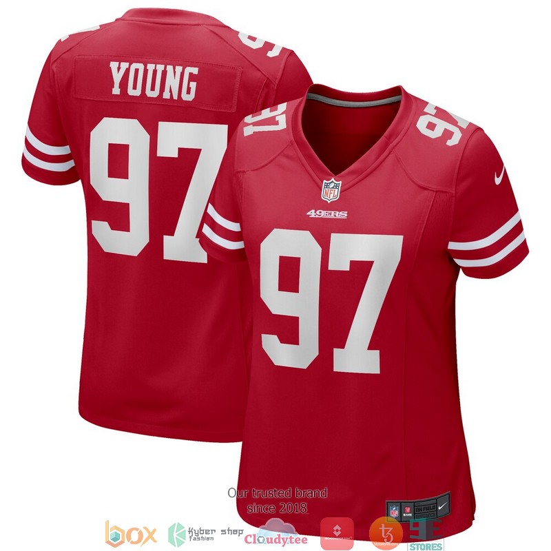 San Francisco 49ers Bryant Young Scarlet Game Retired Football Jersey word1