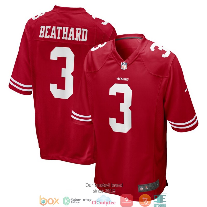 San Francisco 49ers C.J. Beathard Scarlet Football Jersey word1