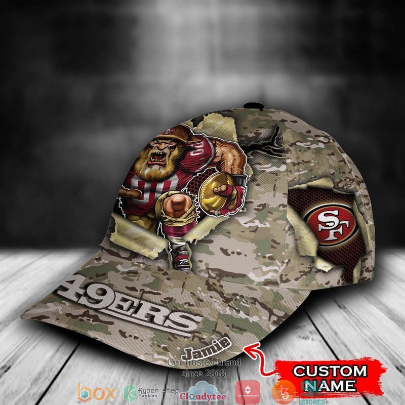 San Francisco 49ers CAMO Mascot NFL Custom Name Cap 8 San Francisco 49ers CAMO Mascot NFL Custom Name Cap word1